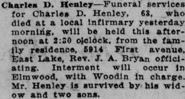 Charles D. Henley obituary